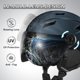 thumbnail image 5 of Casco Odoland para deportes de nieve con gafas, color azul medianoche, talla M, 5 of 9