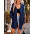 thumbnail image 2 of xiaxaixu Women Knit Cardigan Long Sleeve Turn-down Collar Button Closure Fall Casual Jacket Sweater with Pockets, 2 of 6