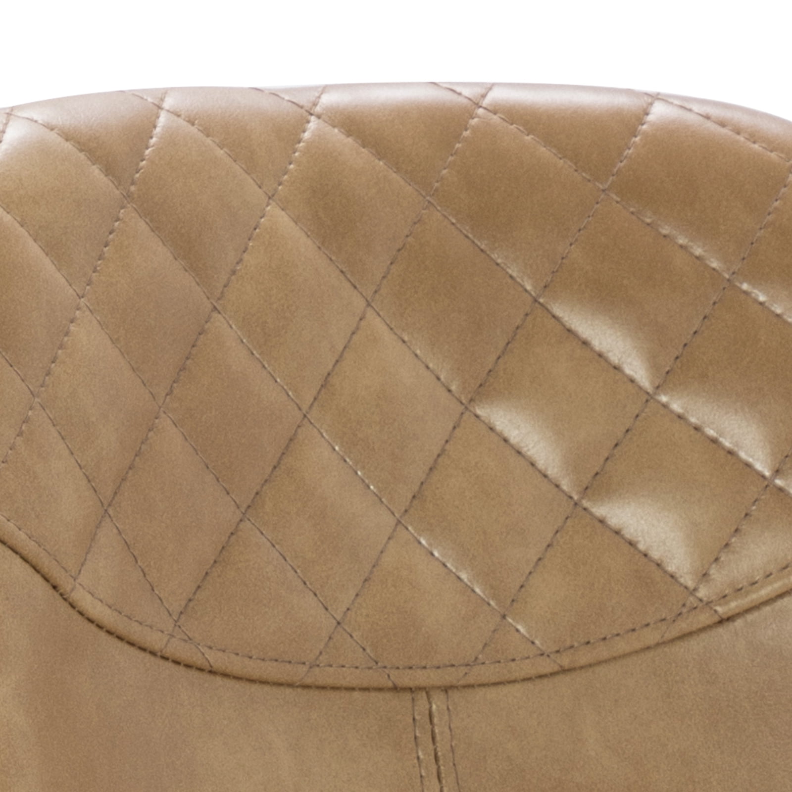 Duhome Office Desk Chair Faux Leather Swivel Computer Chair Task Chair Adjustable with Gold Base, Camel