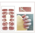 thumbnail image 2 of Pegatinas de uñas del dedo del pie Envolturas de uñas completo auto esmalte Pegatinas Flores Estrella Glitter Tiras de uñas Calcomanía Pegatinas para Mujeres Kits con lima de uñas, 2 of 4