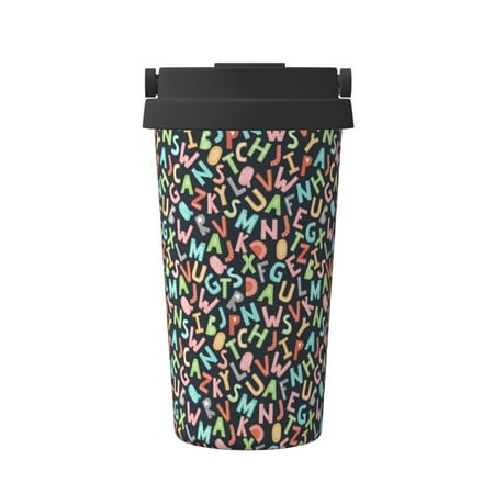 

Junzan Alphabet for Stainless Steel Vacuum Insulated Tumbler - Reusable Insulated Cold Brew Iced Coffee Cup Thermos -Gifts for Women Men Him Her
