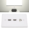 thumbnail image 4 of HD Multimedia Interface Ethernet Wall Plate, Corrosion Free Connection ABS 1 Port Cat6 Keystone Wall Plate Safe  Cables  For Computers For HDTV, 4 of 8