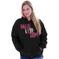 thumbnail image 5 of Faith Love Hope Breast Cancer Aware Hoodie Sweatshirt Women Brisco Brands S, 5 of 6