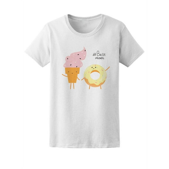 Best Friends Ice Cream & Donut T-Shirt Women -Image by Shutterstock, Female Small