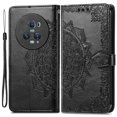 thumbnail image 1 of KAIYANG Funda de cuero PU a prueba de caídas para Honor Magic5 Pro, funda con soporte y patrón en relieve, estilo billetera, para teléfono, Honor Magic5 Pro, color negro, 1 of 5