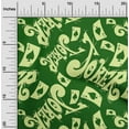 thumbnail image 1 of oneOone Cotton Poplin Green Fabric Joker & Poker Text Craft Projects Decor Fabric Printed By The Yard 56 Inch Wide, 1 of 4