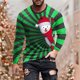 thumbnail image 1 of Blusas y camisas de manga larga con cuello redondo para hombre, estilo casual, cuello redondo, manga larga, camiseta estampada de Halloween, blusa de poliéster para hombre., 1 of 5