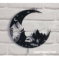 thumbnail image 2 of Craftnamesign Custom Wolf On The Moon Metal Sign, Howling Wolf Sign Home Decor, Crescent Moon Decor, 2 of 5