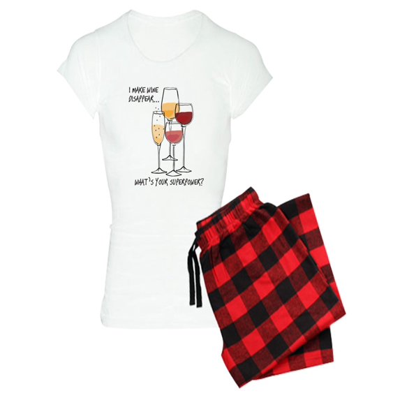 CafePress - I Makw Wine Disappear What Is Your Superpower? Paj - Women's Light Pajamas