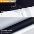thumbnail image 3 of Navy Blue Fabric Shower Curtain - Geometric Water Repellent Shower Curtain Set 72x72, 3 of 7