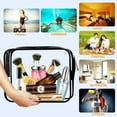 thumbnail image 2 of Vorkoi Clear Travel Toiletry Bag with Zipper Make-up Pouch Handle Straps Waterproof Packing Organizer Storage Diaper Pencil Bags, 2 of 7