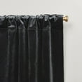 thumbnail image 2 of Modern Velvet Solid Light Filtering Window Curtain Panel Pair, Gray, 2 of 11
