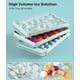 thumbnail image 2 of Juego de bandejas para cubitos de hielo, apilables, con tapa y papelera, 9 bolas, 2 of 5