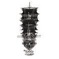 thumbnail image 2 of Black Pirate Ship Metal Model Kit, 300+PCS Alloy Sailing Ship DIY Assembly with Display Stand, Nautical Decor, 3D Puzzle Model Kits for Adults Moderate Level, 2 of 8