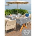 thumbnail image 4 of Outdoor Tablecloth with Umbrella Hole and Zipper, Valentine's Day Rectangle Table Cloth 60x120 Inch Waterproof Tablecloth, Love Branches Vintage Wood Grain Gray Picnic Table Cover for Patio Camping, 4 of 7