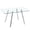 Silver, variant on AFO 51-Inch Tempered Glass Dining Table with Sturdy Metal Legs, Silver