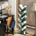 thumbnail image 5 of 10-Tier Deep Green Evergreen Storage Tree - Organized Christmas Cheer for Any Room, Tree Bookshelf for Living Room, 5 of 8