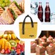 thumbnail image 4 of Bolso portátil del almuerzo de la prenda impermeable del bolso del aislamiento de la comida campestre de la capacidad grande del bolso del bento del bolso de la fiambrera, 4 of 5