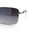 Silver - Smoke, variant on Luxury Jaguar Cougar Jewel Metal Arm Rectangle Hustler Sunglasses Gold - Brown
