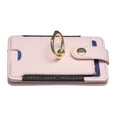 thumbnail image 5 of Feishell Credit Card Holder for Back of Phone with Ring Stand Stick on Phone,Ultra-Slim Self Adhesive,Magnetic Buckle Flip Stand Leather Wallet for iPhone/Android/Samsung/All Smartphones,Pink, 5 of 7