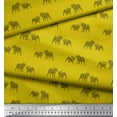 thumbnail image 2 of Soimoi Japan Crepe Satin Fabric Bull Dog Print Fabric by Yard 42 Inch Wide, 2 of 3