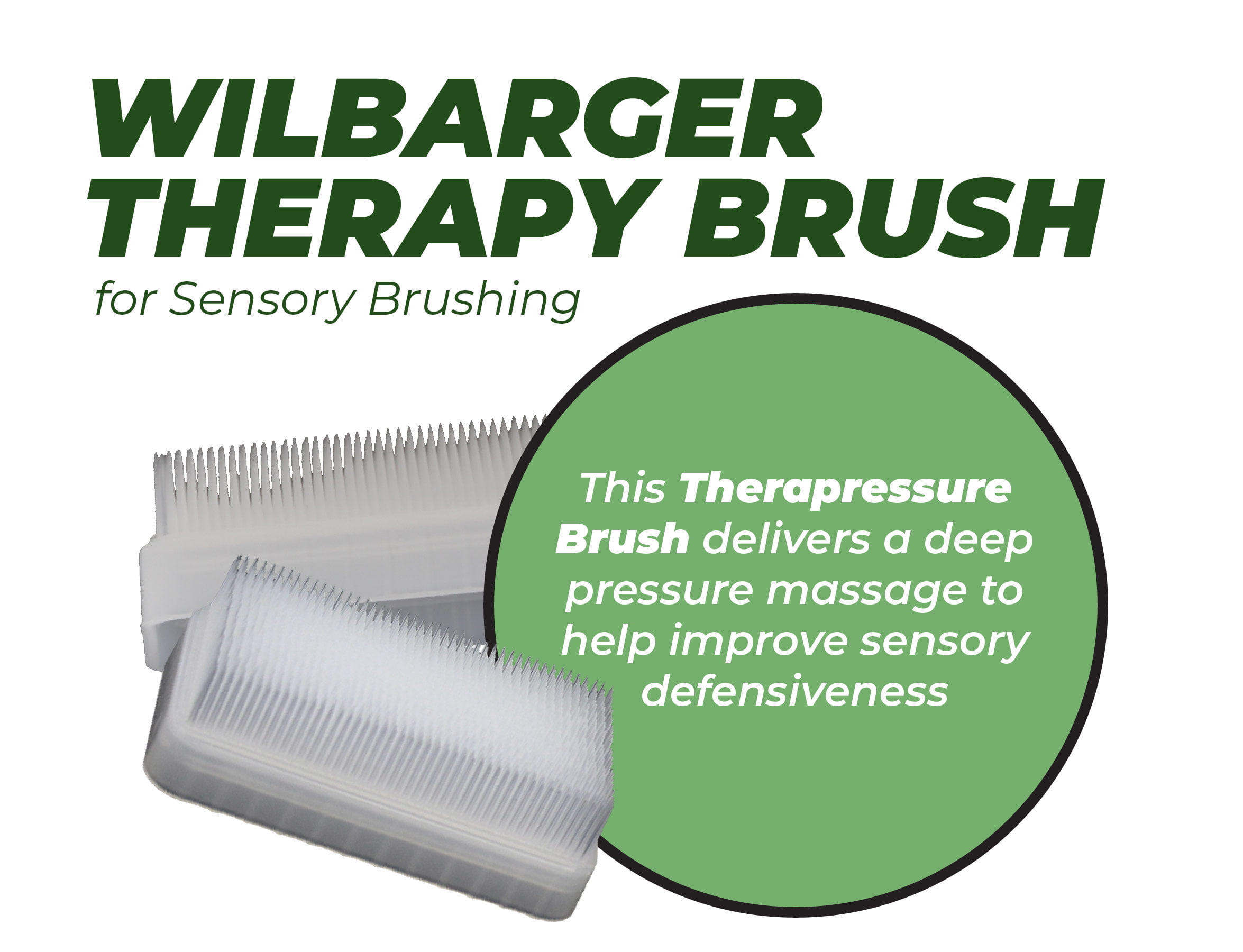 Wilbarger Method Therapressure Therapy Brush Bag of 2 