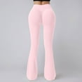 thumbnail image 6 of KHONTS Women's Yoga Pants Bootcut Leggings High Waisted Workout Tummy Control Flare Pants Lifting Stretchy Athletic Trousers Pink L, 6 of 7