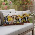 thumbnail image 4 of Farm Pillow Covers 2 Pack Vintage Farmhouse Donkey Pig Cow Sunflower Leaf Wood Fence Pillowcase Waterproof Outdoor Throw Pillow Cover for Patio Balcony Rectangular Cushion 20”x12”, 4 of 9