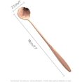 thumbnail image 2 of Cucharadita de mango largo de acero inoxidable, cuchara sopera, cuchara para helado de café, cuchara de postre portátil dura, juego de 4 oro rosa. JFHHH pequeña, 2 of 5