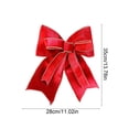 thumbnail image 3 of Aufmer 2 Pcs Furry Holiday Bow Ornament, Red Christmas Decoration for Outdoor Indoor Display, Party Atmosphere Enhancer(Multicolor), 3 of 6