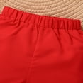 thumbnail image 7 of Sopiago Toddler Girl Clothes Baby Girl Summer Outfits Ruffle Sleeveless Shirts Linen Tops Toddler Sets for Girls Clothing 2-3 Years,Red, 7 of 7
