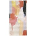 thumbnail image 3 of "Vibrant Harmony I" Lively Abstract Rendered on Gold Metallic Shagreen Wrapped Canvas Wall Art, sized 48"x24", 3 of 12
