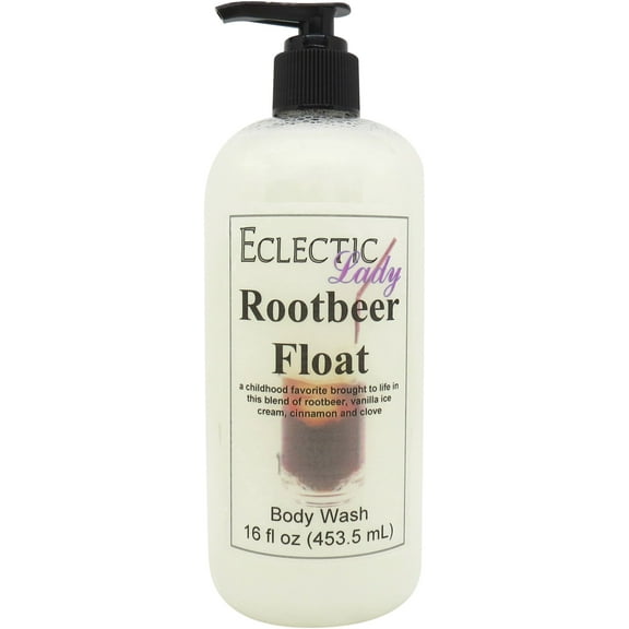 Rootbeer Float Body Wash by Eclectic Lady, Liquid Shower Gel for Women and Men, 16 Ounces