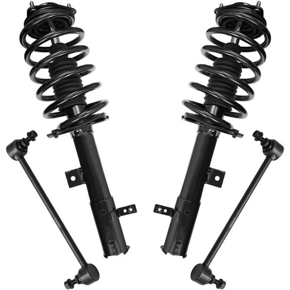 Detroit Axle - 4WD Front Struts Suspension Kit for Jeep 2012-2017 Patriot [Sport] 2 Struts with Coil Spring 2 Sway Bar End Links 2013 2014 2015 2016 Replacement