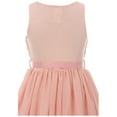 thumbnail image 4 of Big Girls Elegant Sleeveless Lace Pearl Chiffon Birthday Holiday Flower Girl Dress Rose 8 (2J1K2S1), 4 of 5
