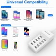 thumbnail image 4 of 10-Port USB Charging Station with Rapid Charging Auto Detect Technology Safety Guaranteed,Family-Sized Smart USB Ports for Smart Phone Tablet Laptop Computer, 4 of 7