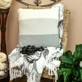 thumbnail image 3 of Parkland Collection Evo 20x20" Solid Cotton Fabric Throw Pillow in Gray/Beige, 3 of 8