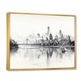 thumbnail image 2 of Designart "Cityscape Sketch Hong City painting II" Hong Kong Floater Framed Canvas Art Print, 2 of 7