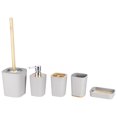 thumbnail image 2 of de 5 piezas de plástico accesorios de soporte para cepillo de , taza de enjuague, bandeja de jabón, botella desinfectante de gris BLESIY Cosas de baño, 2 of 8
