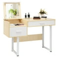 thumbnail image 1 of Costway Vanity Table with Flip Top Square Mirror Makeup Dressing Table Writing Table, 1 of 10