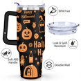 thumbnail image 3 of Halloween Ghost Insulated Tumblers Happy Halloween Pumpkin Insulated Coffee Mug with Straw,Thermal with Lids for Hot and Cold Drinks for Work Travel 40 oz Boo Tumbler, 3 of 7