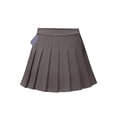 thumbnail image 3 of Women'S High Waisted Pleated Mini Skirt A-Line Tennis & School Skirt Dark Gray S, 3 of 9