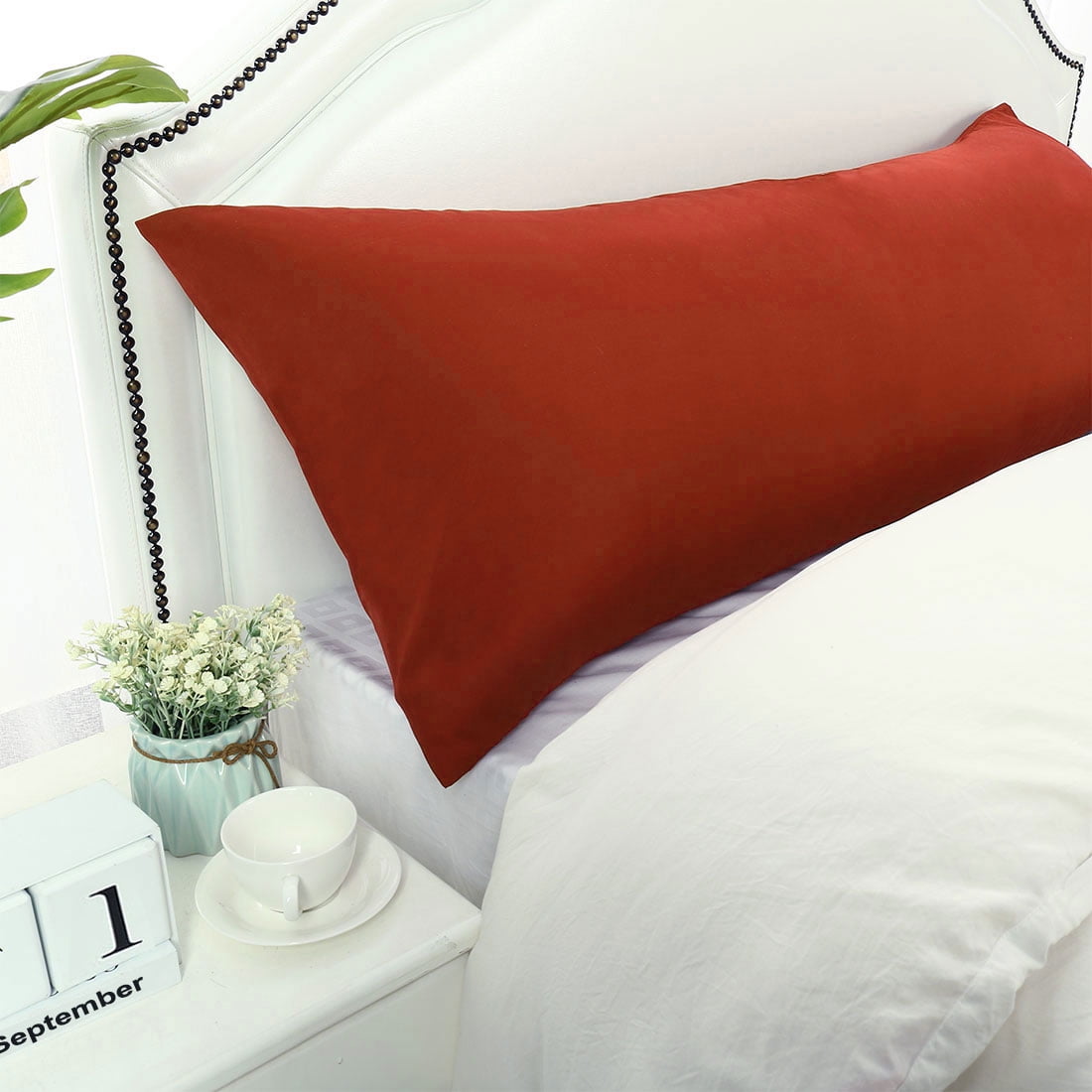 Unique Bargains Microfiber Pillowcase Long Bolster Body Pillow Cover 20" x 54"