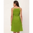 thumbnail image 4 of Moomaya Solid Buttoned Dress, Sleeveless Spaghetti Strap Dress With Side Slit, 4 of 9