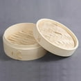 thumbnail image 5 of Bamboo Steamer Basket with Lid Dumpling Steamer Basket Chinese Steamer Basket Bamboo Steamer for Cooking Bao Buns Steam Basket, 5 of 10