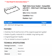 thumbnail image 2 of Right Valve Cover Gasket - Compatible with 2011 - 2020 Ford F-350 Super Duty 6.7L V8 2012 2013 2014 2015 2016 2017 2018 2019, 2 of 2