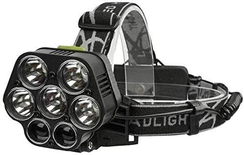 RKXQT USB Rechargeable Headlamp 7 LED Headlamp Flashlight 200 Lumens 6 Modes Waterproof LED Head Torch Head Light with Red Light for Camping Fishing Car Repair Outdoor