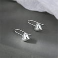 thumbnail image 3 of Solid 925 Sterling Silver Heart Drop Earrings, Dainty Dangle Ear Hooks for Women & Teens, Hypoallergenic Lightweight Everyday Earrings, Elegant Gift in Gift Box, 1.1x1.2cm Heart, 3 of 9