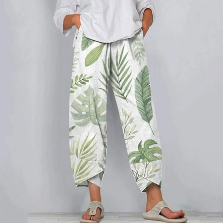 

Quealent Women Pants Women s Comfy Pajama Pants Casual Stretch Pant Drawstring Palazzo Lounge Pants Wide Leg for All Seasons Green M