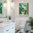 thumbnail image 2 of "Pooping on People" Seagull Canvas Wall Art, Funny Bathroom Humor Poster, Whimsical Toilet Decor for Guest Bath, Powder Room & Modern Home, 2 of 7